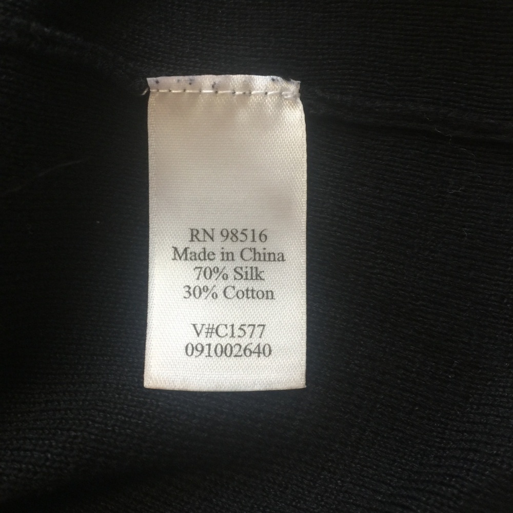 Coldwater Creek Black Silk & Cotton Knit Top 2x - image 6